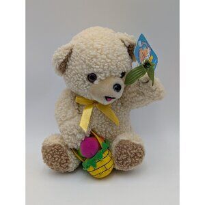 Snuggle Bear Plush Easter‎ Basket 10 Inch 2000 Stuffed Animal Toy